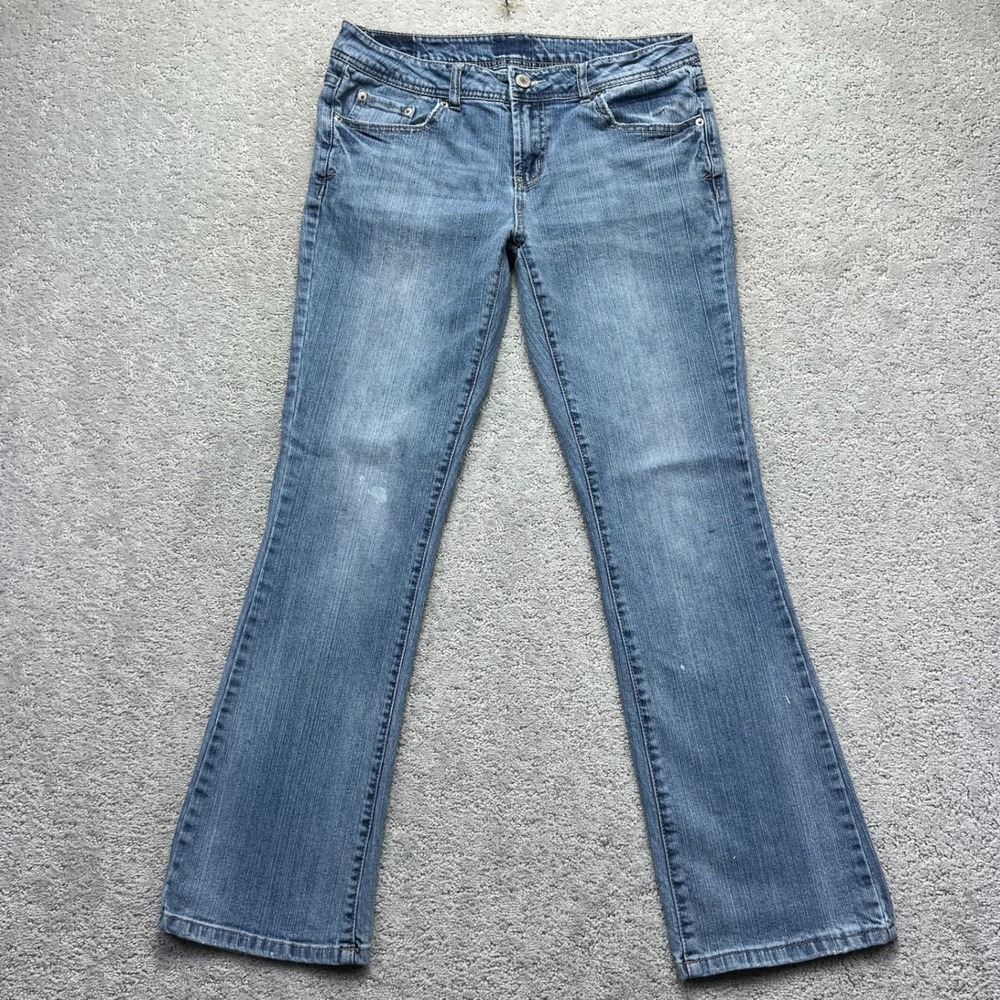 Aeropostale Jeans Womens Size 11/12 Reg Blue Denim Chelsea Bootcut Low Rise Y2K